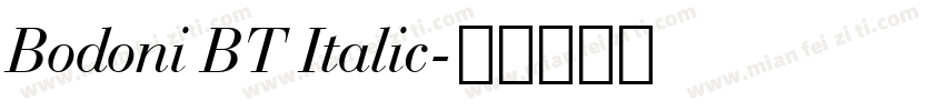 Bodoni BT Italic字体转换